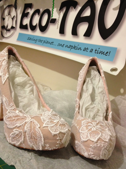 Dana's shoes covered with lace 2013